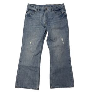 Flypaper Jeans Bootcut Mens Size‎ 36x30 (36x29 Fit) Distressed Grunge Light Wash